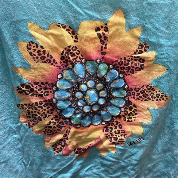 Sunflower Turquoise T-shirt 3XL - Picture 4 of 4